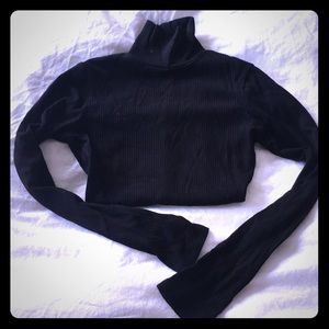 Reformation black ribbed body suit